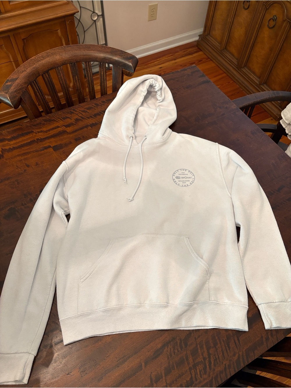 Las Olas Women's Light Gray Hooded Sweatshirt Size M